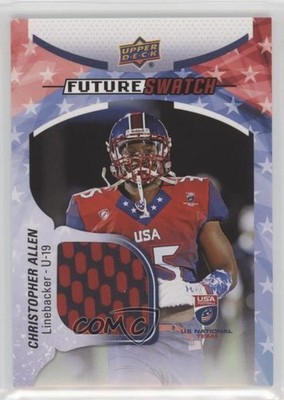 2017 Upper Deck USA Football USA U19 Future Swatch Christopher Allen #FS-14 9b4