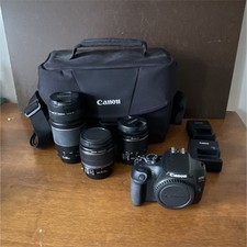 Canon Camera Accessory Bundle with Bag, Lenses, Chargers, Black