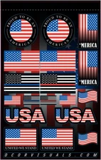 Dcor Universal Decal Sheet USA