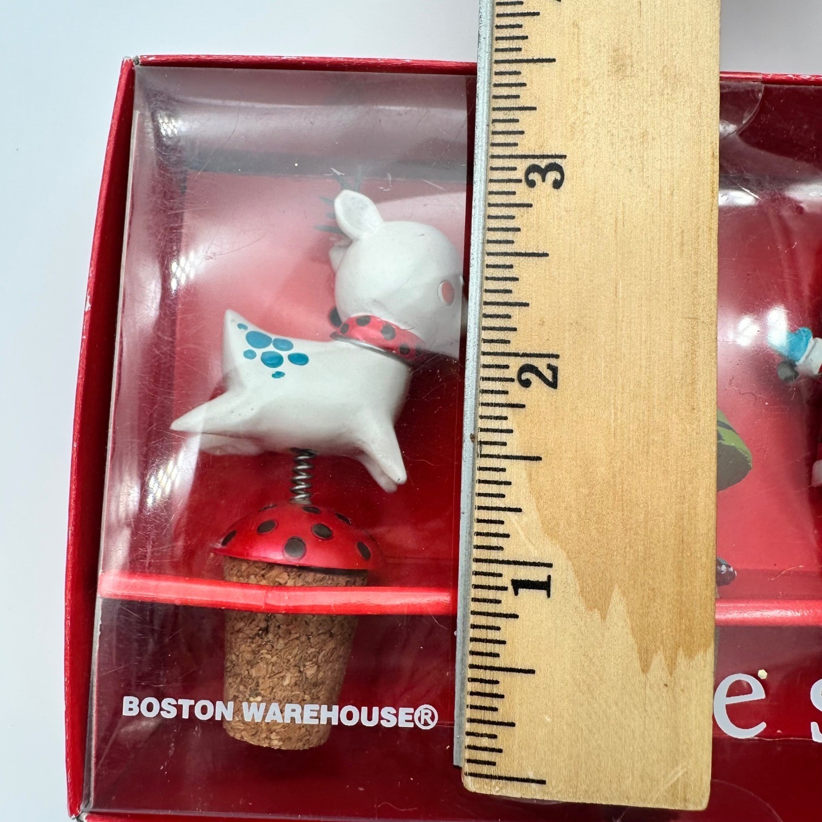 Boston Warehouse Christmas Bottle Stoppers Set of 3 - Santa, Original Box