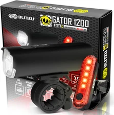 Bike Lights USB-C Rechargeable Bicycle Light Set Gator 1200 Lumens Super Bright,