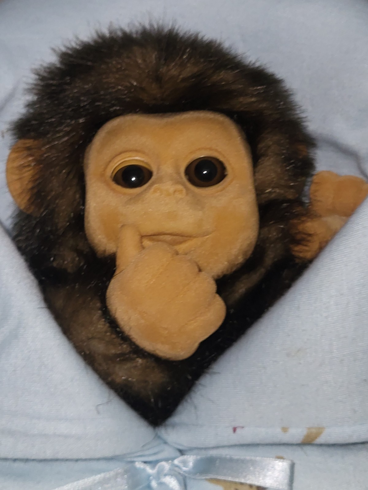 Rainforest Cafe 3 Hosung Monkey Hand Puppet Lot Safari Outfit Swaddle Baby Joey