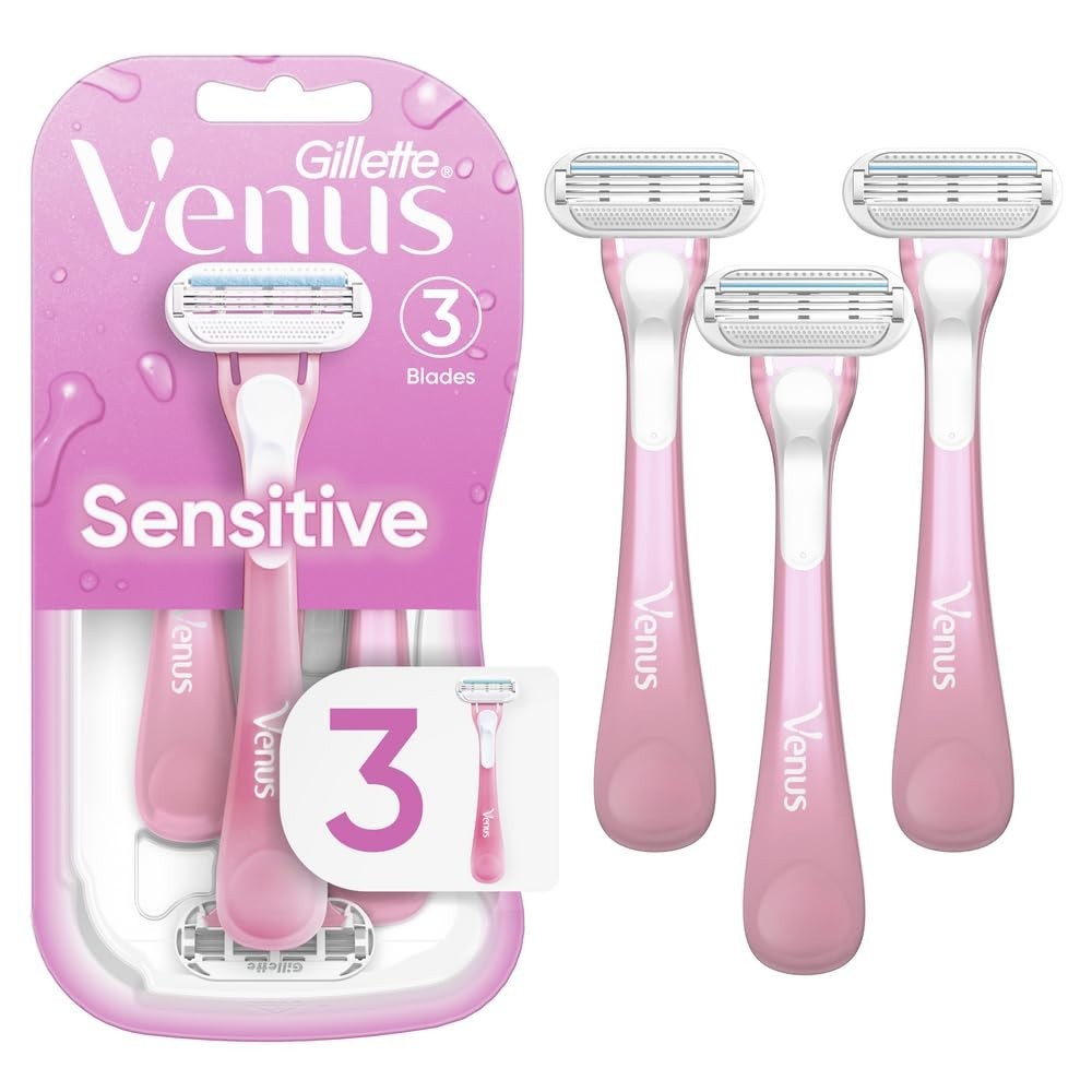 Sensitive Women's Disposable Razors - Single Package of 3 Ra