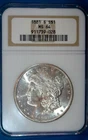 1881-S U.S. MORGAN SILVER DOLLAR - KM#110 - NGC SLABBED - MS64