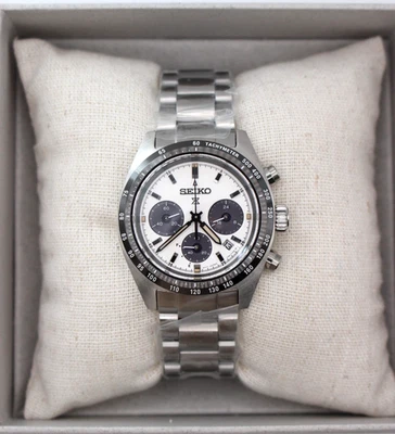 Seiko Prospex SBDL125 SPEEDTIMER Solar Chronograph Panda Weiß Analog Herrenuhr - Bild 1 von 4