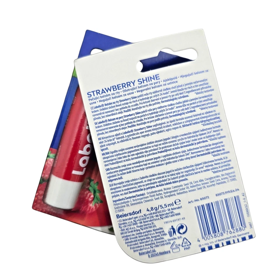 Labello Strawberry Shine LIP BALM 2 Pack - Image 2 of 2