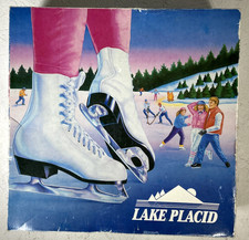 Vtg Lake Placid Ice Skates Women  s Size 6 Model 685 White Leather Nickel Plated