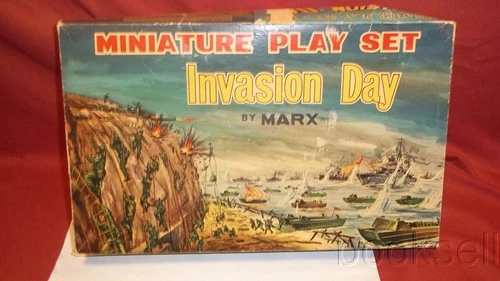 ORIGINAL 1965 MARX CARDBOARD BOX FOR THE MARX MINIATURE INVASION DAY PLAYSET