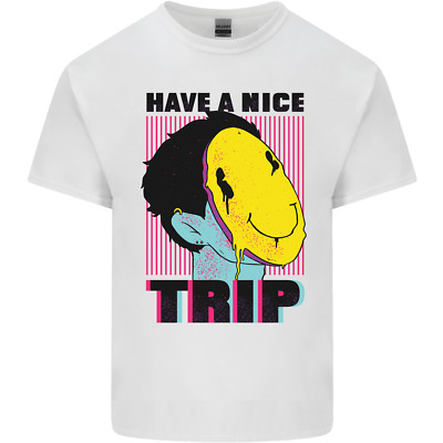 Acid Have a Nice Trip LSD Trippy Herren T-Shirt aus leichter Baumwolle
