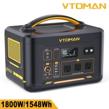 Portable VTOMAN 1800W Power Station LiFePO4 Battery Solar Generator for Camping