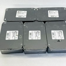 LOT 0F 5 HAMMOND 1590WCFLBK DIE CAST ENCLOSURE FLANGED LID BLACK