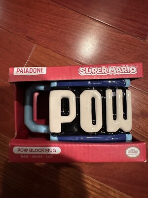 2020 Nintendo Super Mario POW Block Mug PALADONE NEW Game Stop
