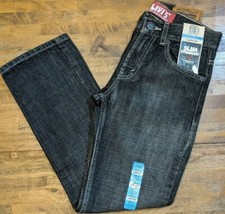 LEVI'S 514 SLIM STRAIGHT JEANS - Boy's 10 25 X 25 - Black NWT