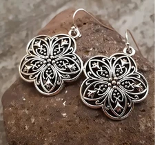 BRIGHTON BEACH Floral Filigree  Drop Earrings