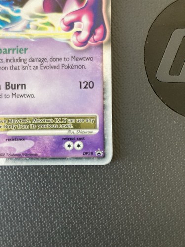 Carta Pokemon Mewtwo Lv. X Holo Black Star Promo DP28 LP Eng - Foto 7 di 10