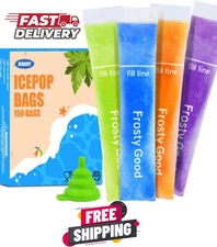 150-Pack BPA-Free Popsicle Mold Bags (8x2") – Reusable Freezer Bags for DIY Ic