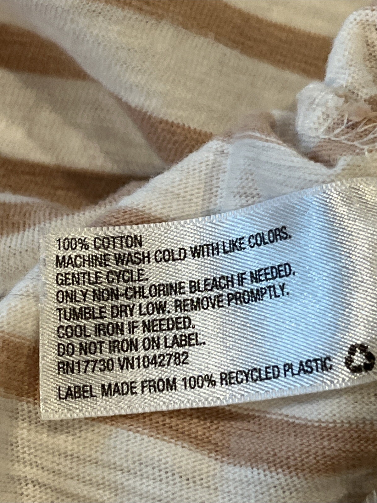 Universal Thread Tan White Stripe Basic T Shirt D… - image 6