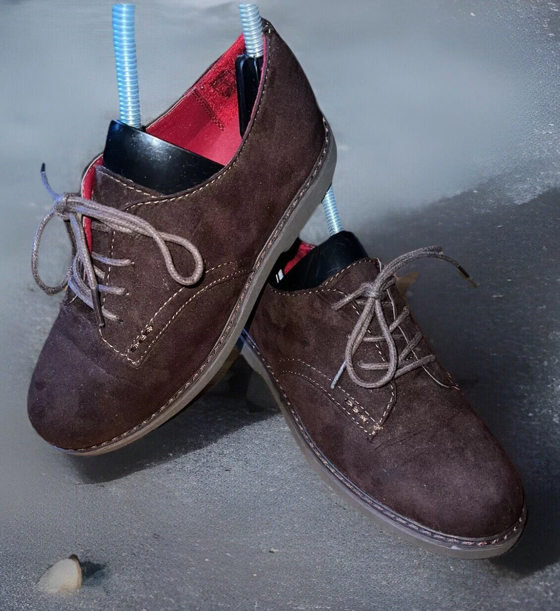 NIKE Scarpe eleganti Oxford Cole Haan ragazzo giovane scamosciato stringate punta tonda marrone taglia 2 usate in ottime condizioni