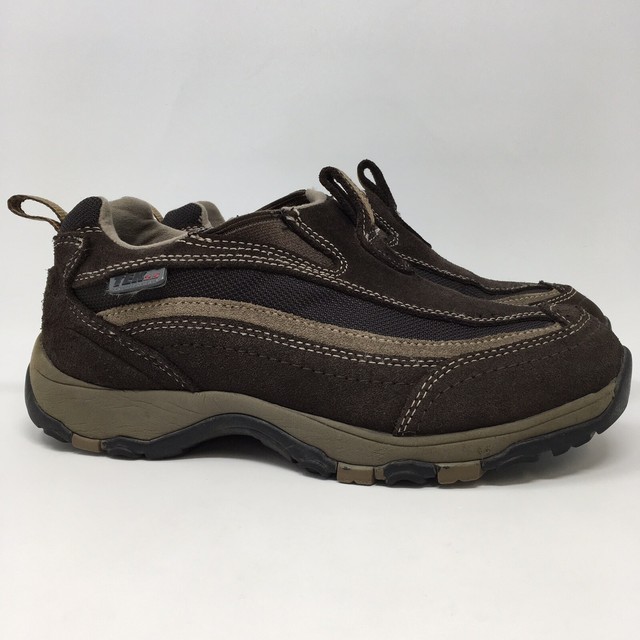 L.L. Bean Womens Shoes Comfort Walking Slip On 271772 Leather Brown US