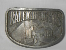 Vintage Raleigh Lights Semi Truck Belt Buckle FREE SHIPPING