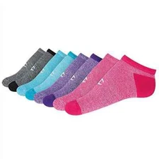 CHAMPION WOMEN'S NO SHOW SOCKS 8 PAIRS SIZE 5-10, MULTICOLOR *NEW