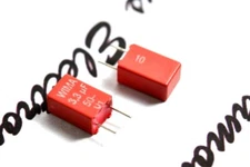 4pcs - WIMA MKS2 3.3uF (3,3µF) 50V 10% pitch:5mm Capacitor