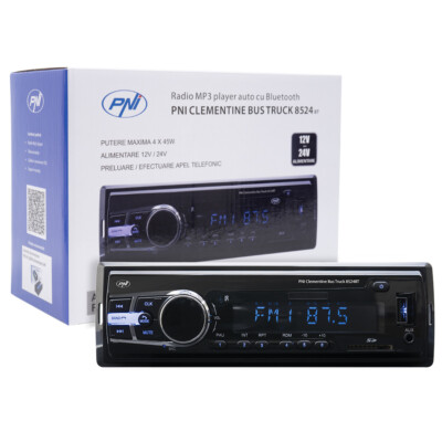 Radio MP3-Player Clementine Bus 8524BT 4x45W 12V / 24V 1-Wege mit SD, USB, AUX, 