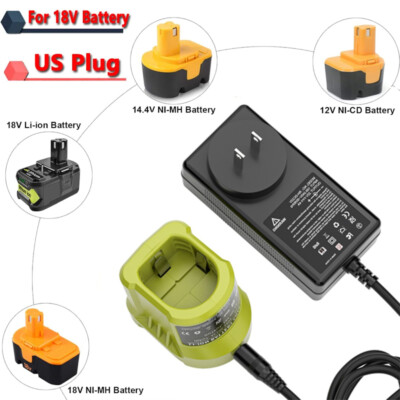 12/18V Battery Charger For RYOBI One Plus High Capacity 18 Volt Lithium-Ion P108
