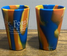 16oz Doc Ford’s Rum Bar Ft Myers Beach FL UNBREAKABLE CUP BEER MUG MINT SET OF 2