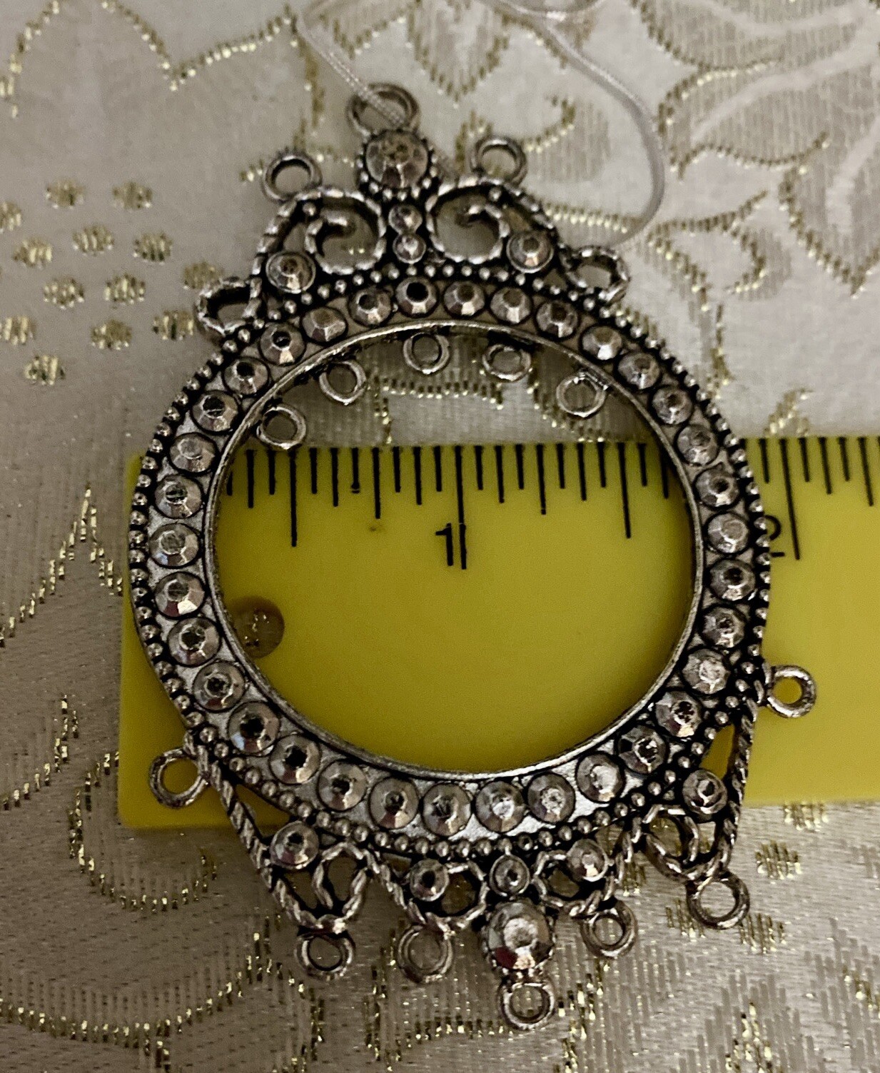 925 Silver Necklace + Dramatic Rhinestone & Silve… - image 10