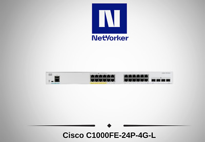 Cisco Catalyst FE C1000FE-24P-4G-L 24 Port PoE Gigabit Ethernet Switch