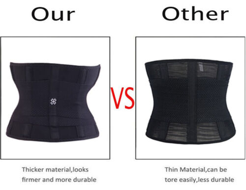 Men Women Waist Trainer Trimmer Sauna Sweat Belt Slimming Body Shaper Fat Burner - Picture 10 of 18