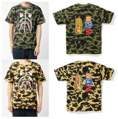 bape camo shark t shirt