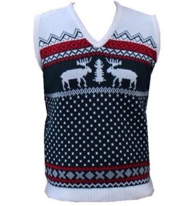mens christmas tank top jumper