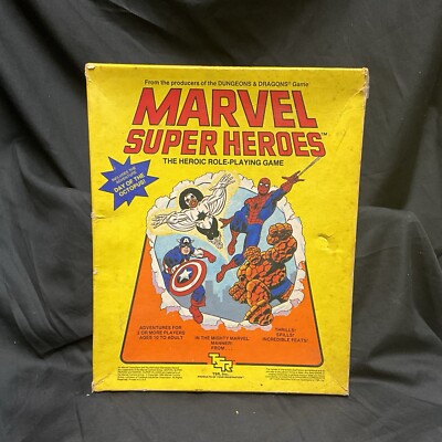 Marvel Superheroes Heroic RPG TSR Complete 1984 Uncut Cards