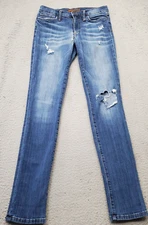 Joe's Jeans Womens Size 28 Blue Denim Super Skinny Slim Fit Stretch Distressed