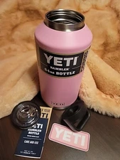 YETI Rambler 64 oz Bottle Chug Cap PINK Thermo Insulated Water Bottle 
