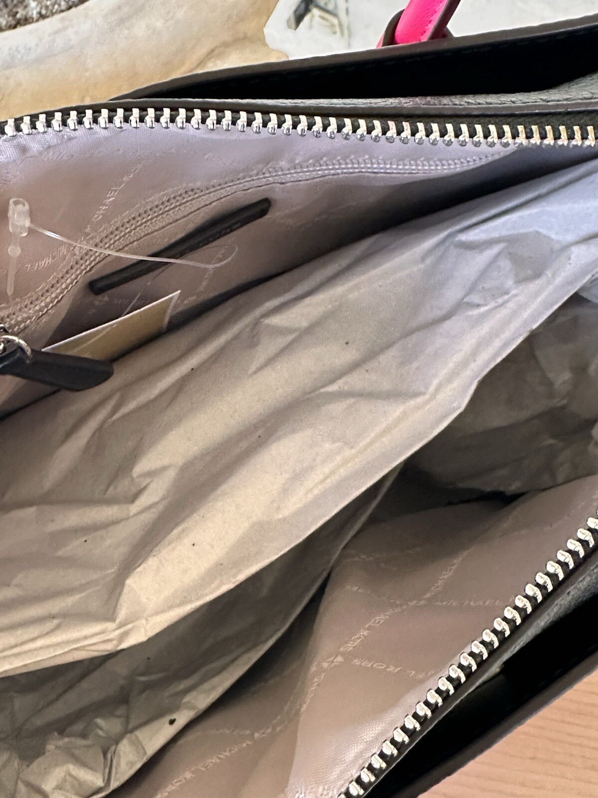 MICHAEL KORS MERCER MEDIUM TOP ZIP BELTED SATCHEL SHOULDER BAG NWT DRAGON FRUIT