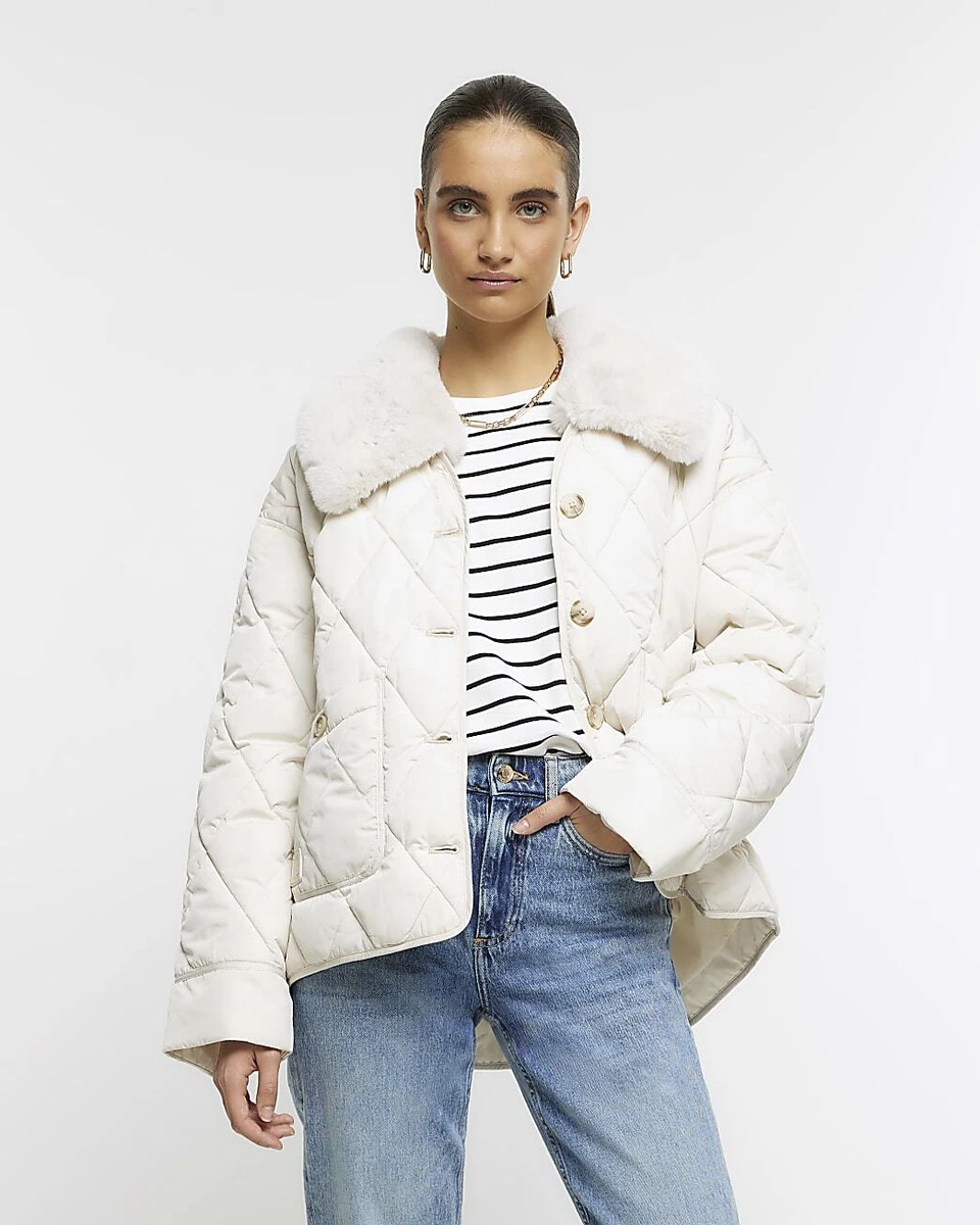 River island sales white jacket womens