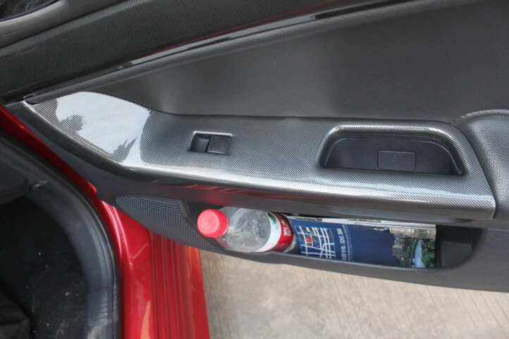 Interruptor de ventana de fibra de carbono para conductor derecho para Mitsubishi Lance 2010-2016 Foto 4 de 4