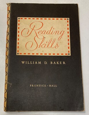 Vintage 1961 Reading Skills by William D Baker Prentice-Hall