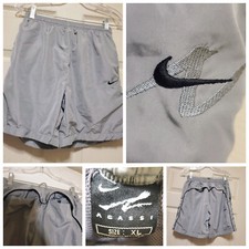Nike Shorts Men XL Gray Andre Agassi Tennis Vented Pockets Mesh Lined Court Y2K