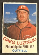 1977 Hostess Greg Luzinski Baseball Card #25 Phillies OF VG