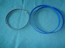 2 BLUE MAX URETHANE BAND SAW TIRES AND 1/4" BAND SAW BLADE FOR DELTA 28-150 SAW
