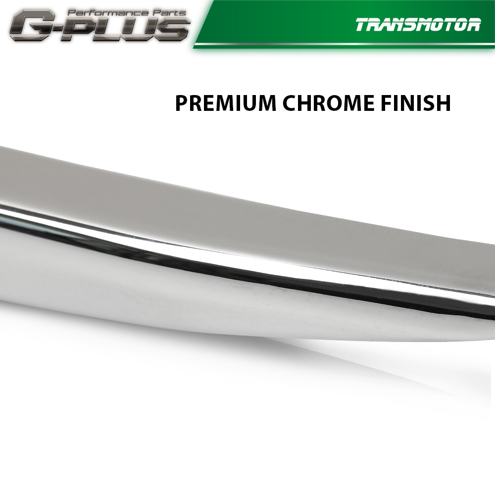 Evan-Fischer Front Bumper Trim Set Of 2 Compatible With 2015-2020 Chevrolet Tahoe/Suburban Chrome With Luxury Pkg Driver And Passenger Side Outer Lower