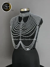 Chainmail Harness, Shoulder jewelry, Chainmaile Chain Layers, Cosplay, SCA, Larp