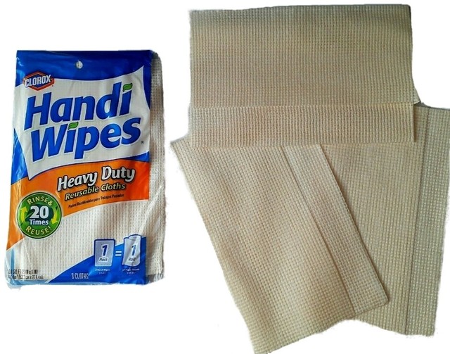 Buy Clorox Handi Wipes Heavy Duty Reusable Cloths 3 Count Pack of 12