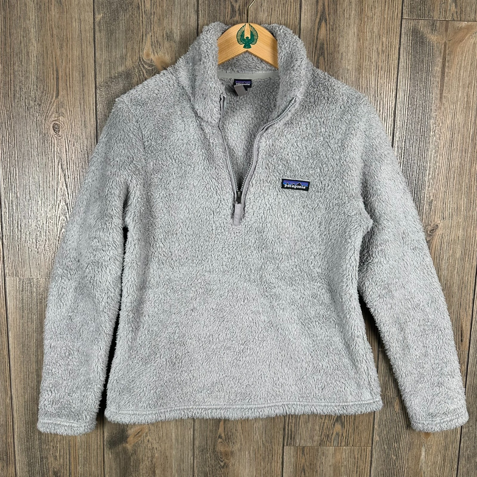 Patagonia Los Gatos 1/4-Zip Women's Size Small Drifter Grey Fleece High Pile
