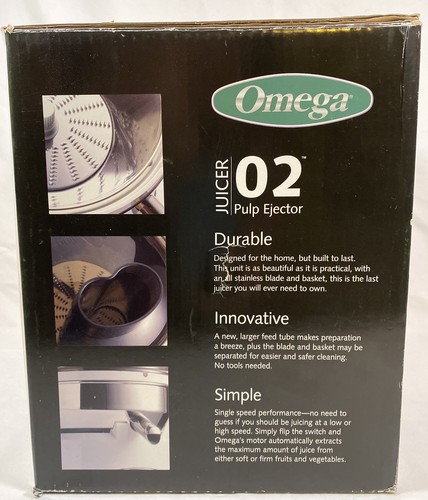 Omega Juicer Model 02 Pulp Ejector - New In box - 第 3/5 張圖片