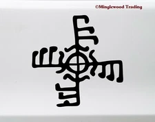 Ginfaxi Vinyl Decal | Icelandic Magical Stave Courage in Combat Die Cut Decal